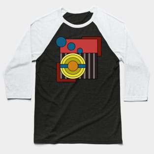 retro geometrical abstract art design Baseball T-Shirt